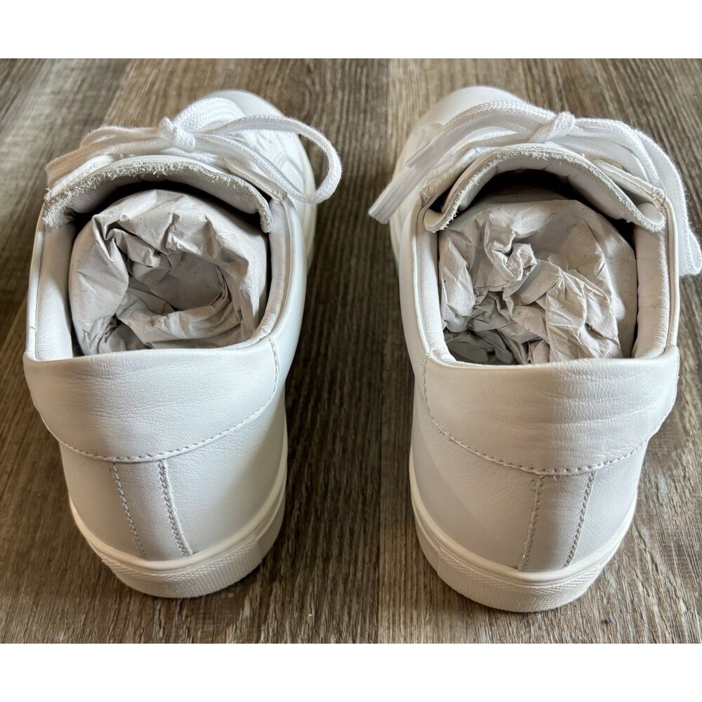 Stefani Bonfiglioli Italian White Leather Low Top Lace Up Sneaker 40 U.S. 7-7.5 - Picture 5 of 7